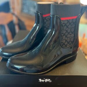 Black Coach Rainboots